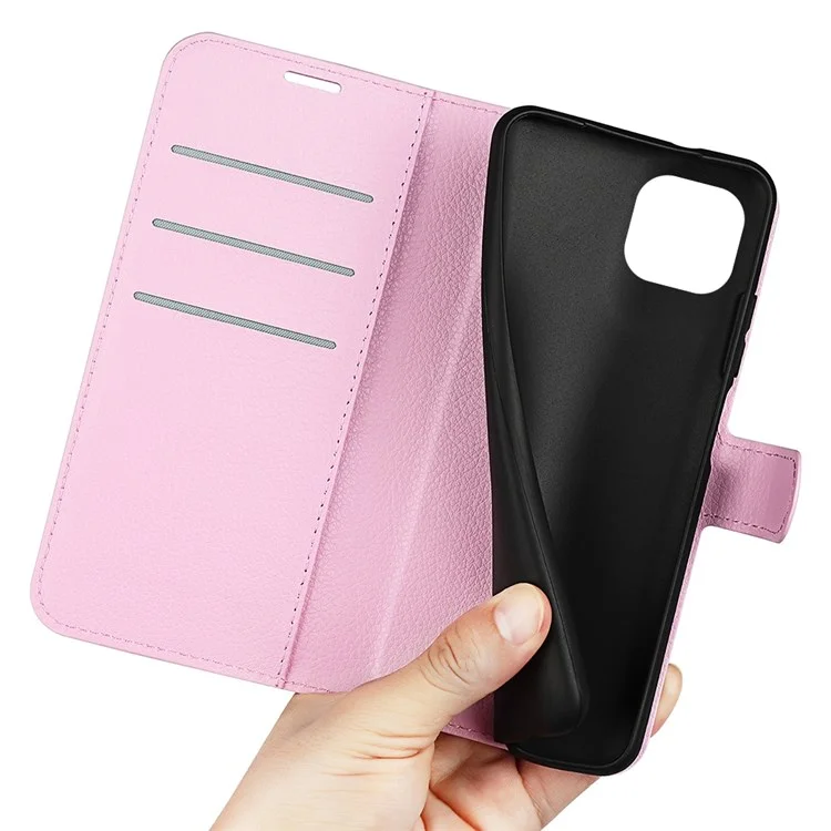 For iPhone 14 Plus 6.7 inch Litchi Texture PU Leather Collision Resistant Stand Flip Cover Full Protective Wallet Phone Case - Pink-Cellmalls