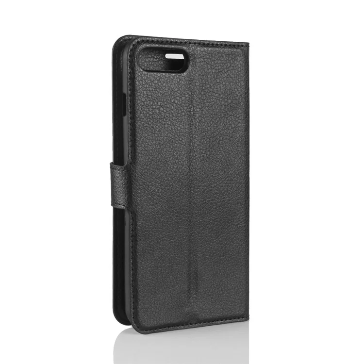 Lychee Skin Leather Wallet Case for iPhone 8 Plus / 7 Plus - Black-Cellmalls