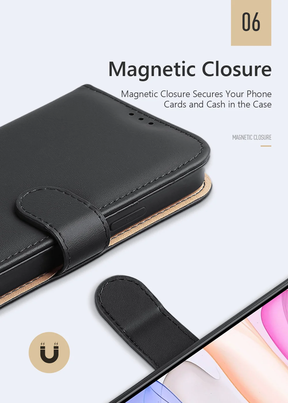 DUX DUCIS Hivo Series Split Leather Wallet Adjustable Stand Cover Flip Case for iPhone 11 - Blue-Cellmalls