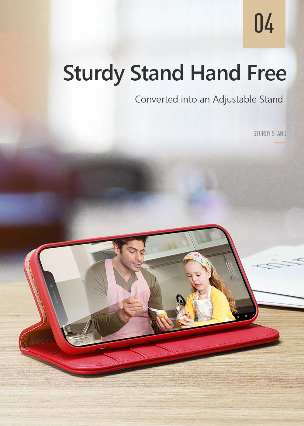 DUX DUCIS Hivo Series Split Leather Wallet Adjustable Stand Cover Flip Case for iPhone 11 - Blue-Cellmalls