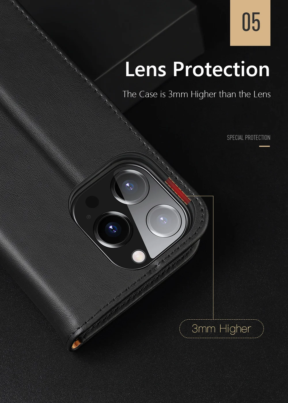 DUX DUCIS Hivo Series Split Leather Full Body Protection Wallet Phone Case Cover with Foldable Stand for iPhone 13 Pro 6.1 inch - Baby Blue-Cellmalls