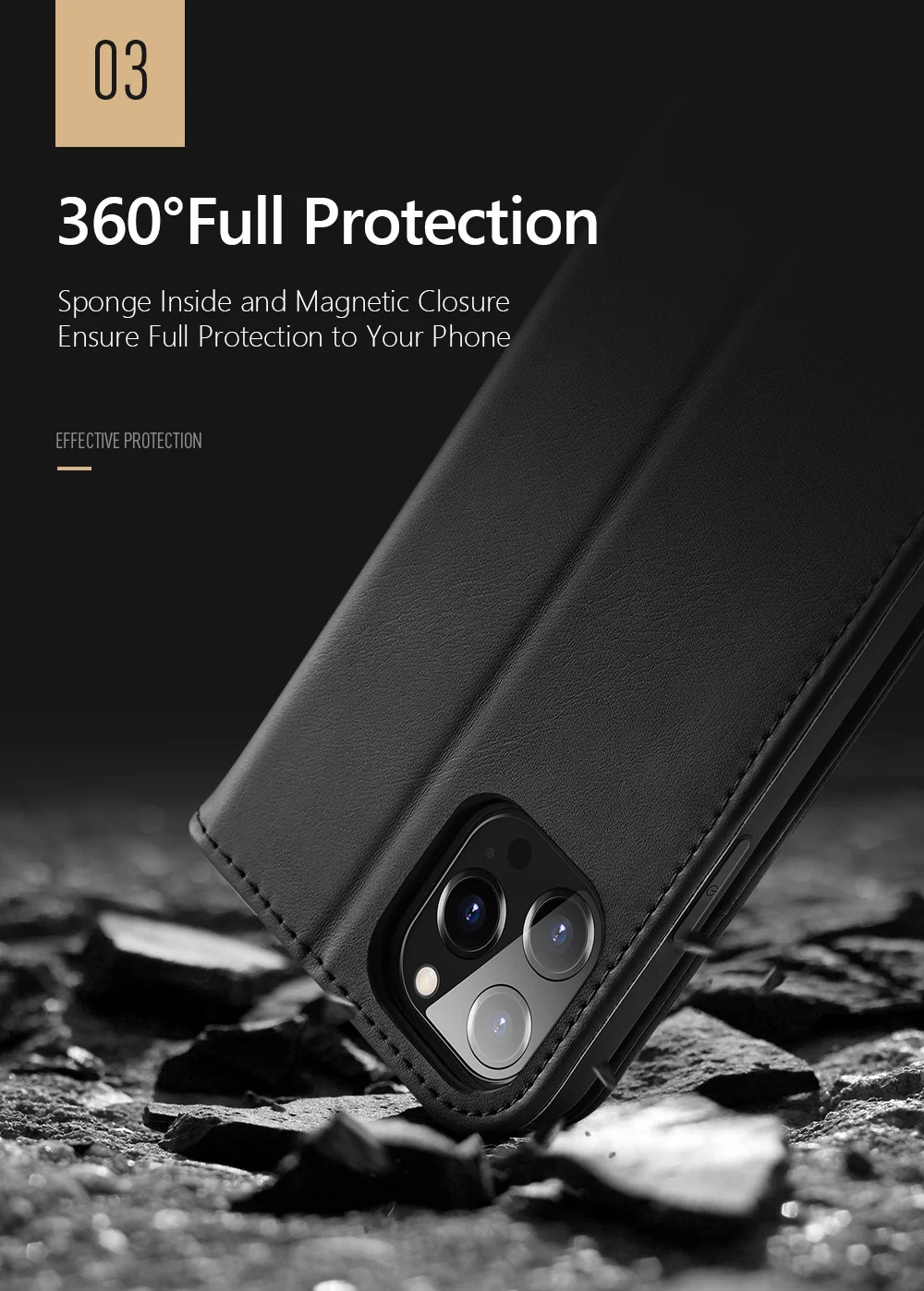 DUX DUCIS Hivo Series Stand Wallet Design Split Leather Phone Case Shell Support Wireless Charging for iPhone 13 Pro Max 6.7 inch - Baby Blue-Cellmalls