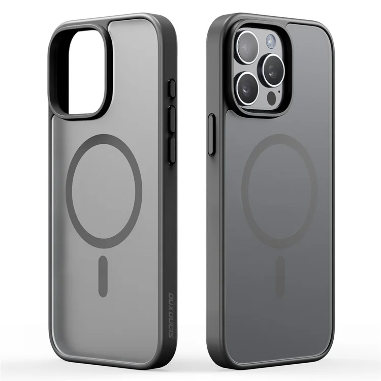 DUX DUCIS Yind Series For iPhone 15 Pro Max Matte Case Compatible with MagSafe PC+TPU Phone Cover - Black-Cellmalls