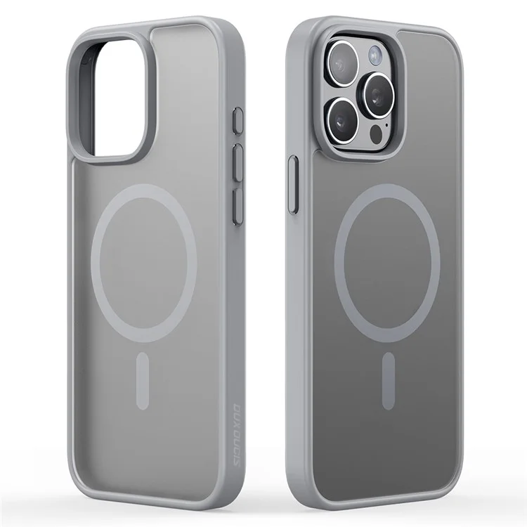 DUX DUCIS Yind Series For iPhone 15 Pro Matte Case Compatible with MagSafe PC+TPU Phone Cover - Grey-Cellmalls