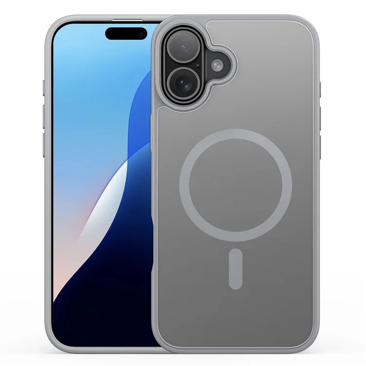 DUX DUCIS Yind Series For iPhone 16 Plus Case Compatible with MagSafe PC+TPU Matte Phone Cover - Grey-Cellmalls