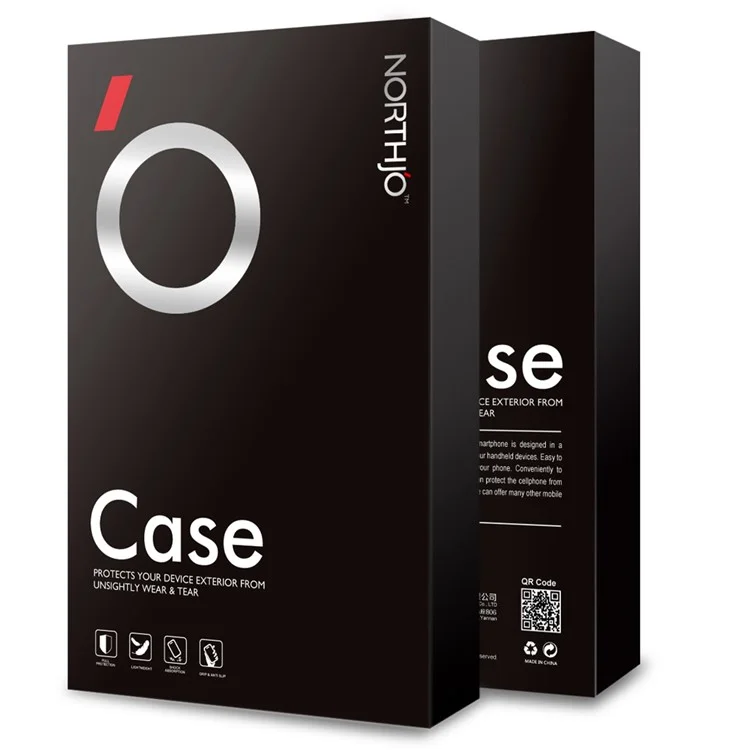 NORTHJO 2 in 1 TPU Phone Case for iPhone 14 Anti-Drop Ultra Clear Protective Cover with Tempered Glass Screen Protector-Cellmalls