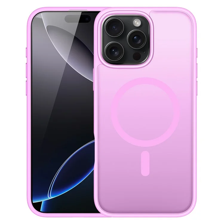 DUX DUCIS Yind Series For iPhone 16 Pro Magnetic Case Airbag Corners PC+TPU Matte Phone Cover - Black-Cellmalls