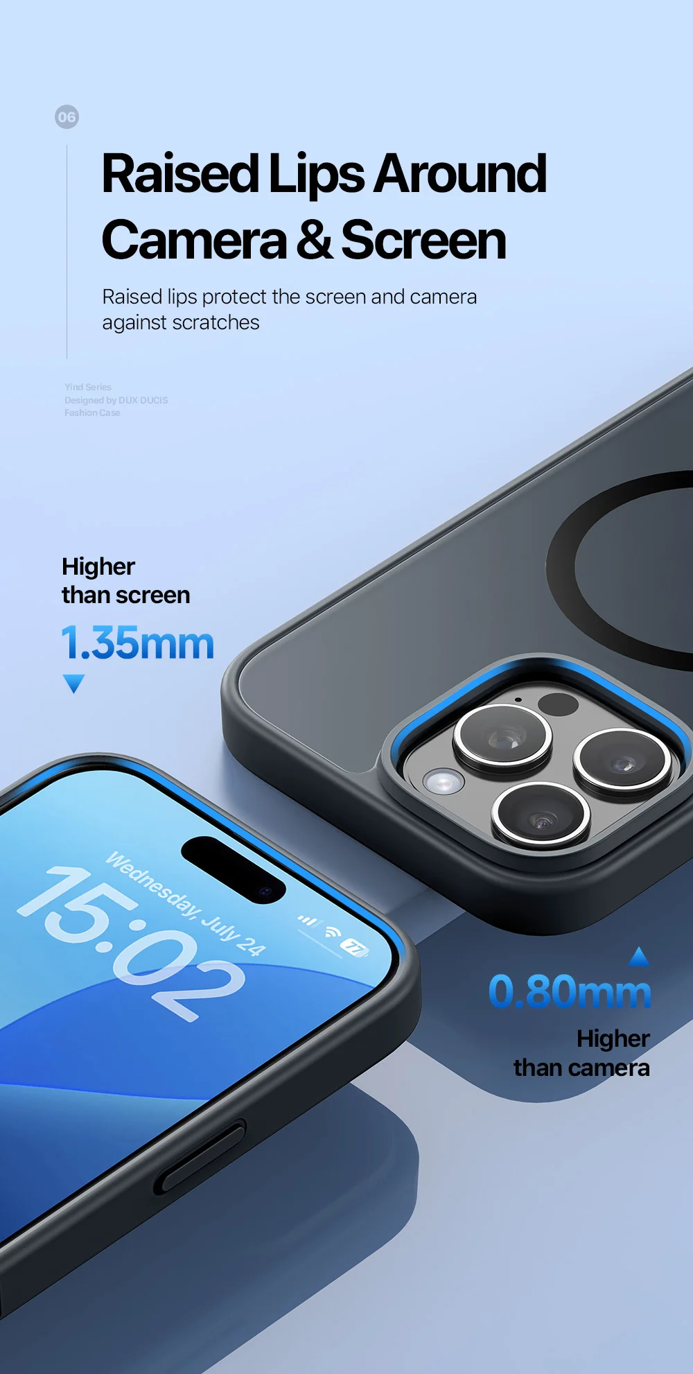 DUX DUCIS Yind Series For iPhone 16 Pro Max Magnetic Case TPU Frame Matte PC Back Phone Cover - Black-Cellmalls