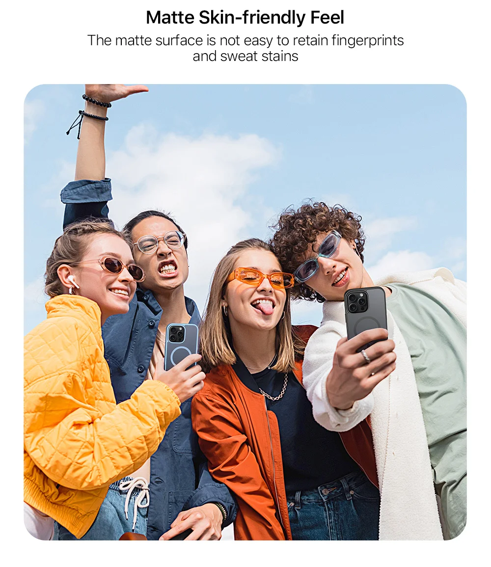 DUX DUCIS Yind Series For iPhone 16 Pro Max Magnetic Case TPU Frame Matte PC Back Phone Cover - Black-Cellmalls