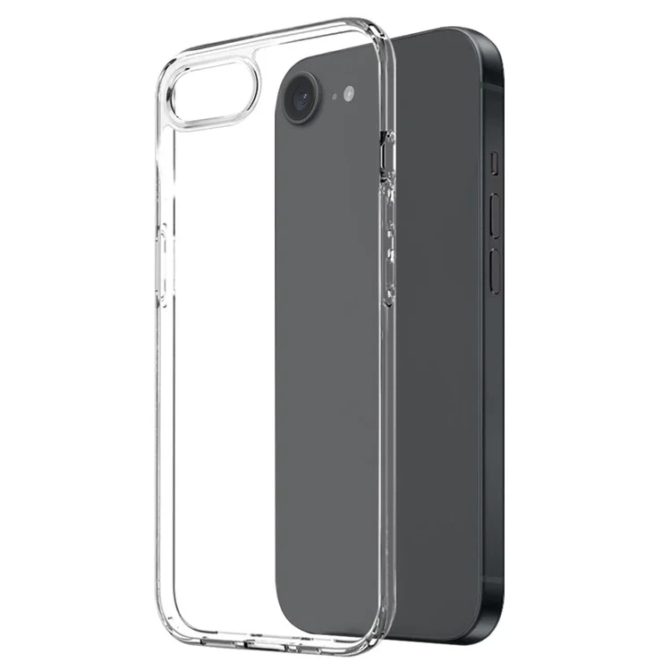 NORTHJO For iPhone 16e Clear Case Soft TPU Phone Cover with Tempered Glass Screen Protector-Cellmalls