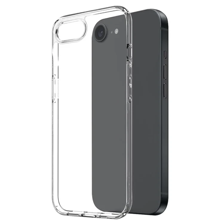 NORTHJO For iPhone 16e Clear Case Soft TPU Phone Cover with Tempered Glass Screen Protector-Cellmalls
