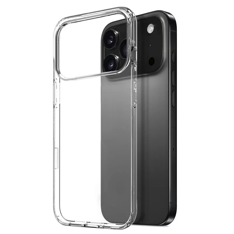 NORTHJO For iPhone 17 Pro Case Soft TPU Clear Phone Cover with Tempered Glass Screen Protector-Cellmalls