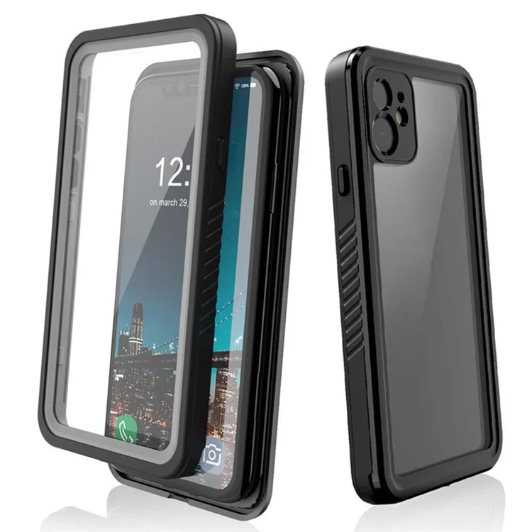 FS Series For iPhone 11 Waterproof Case Dustproof IP68 Underwater Full Body Sealed Clear Phone Cover-Cellmalls