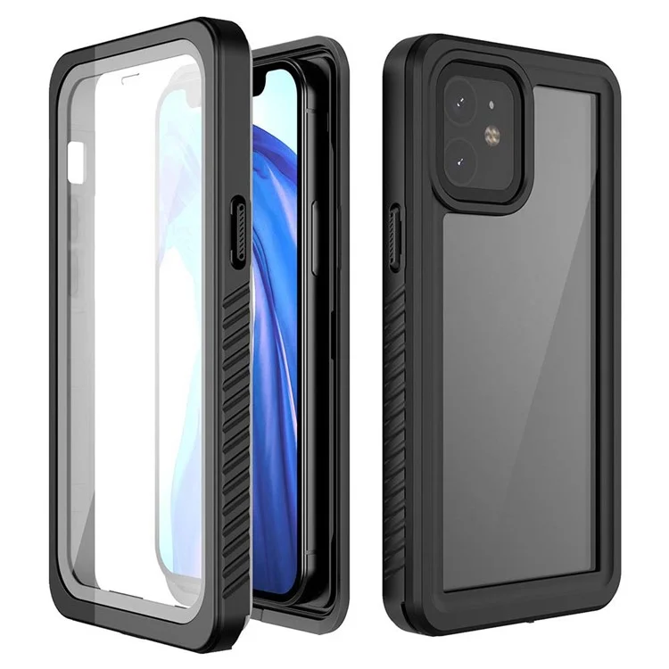 FS Series For iPhone 12 mini Snorkeling Diving Case IP68 Waterproof Full Sealed Clear Phone Cover-Cellmalls
