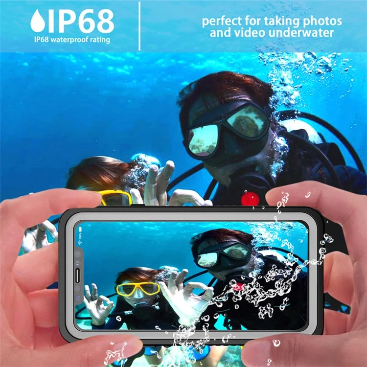 FS Series For iPhone 11 Waterproof Case Dustproof IP68 Underwater Full Body Sealed Clear Phone Cover-Cellmalls