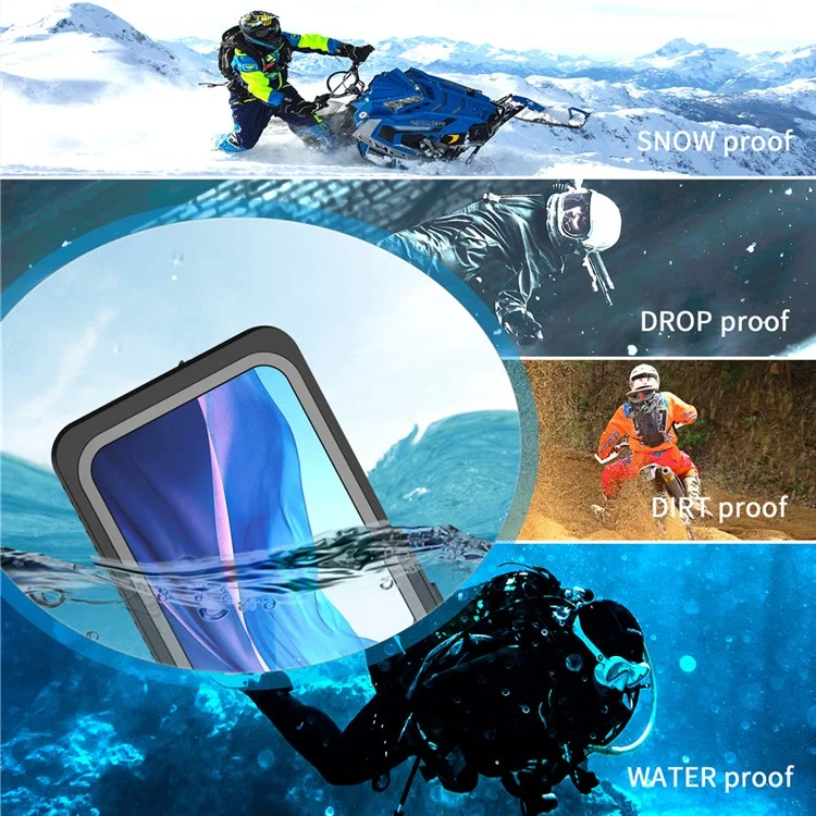 FS Series For iPhone 12 mini Snorkeling Diving Case IP68 Waterproof Full Sealed Clear Phone Cover-Cellmalls