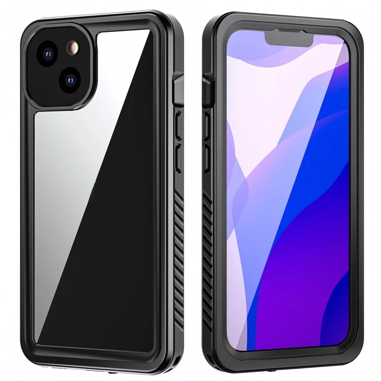 Fs Anti-Drop Series IP68 Dustproof Waterproof Clear Phone Case for iPhone 13 6.1 inch-Cellmalls