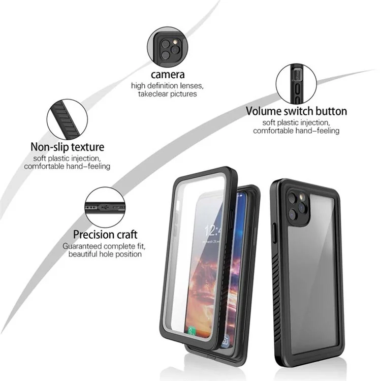 FS Series For iPhone 11 Pro Max Waterproof Phone Case IP68 Underwater 2m Dropproof Clear Cover-Cellmalls