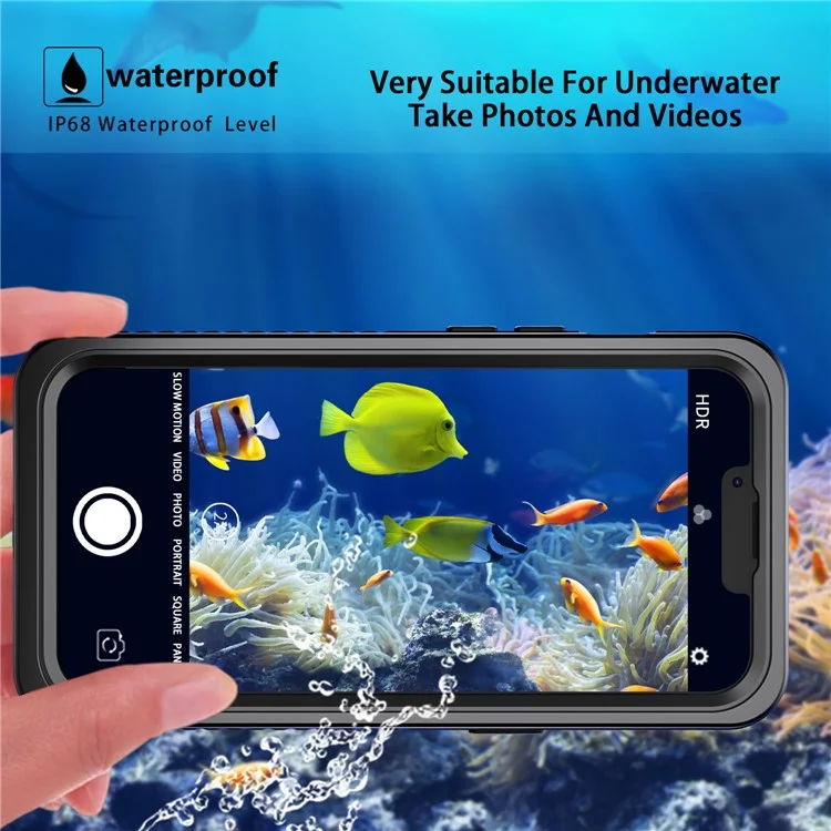 Fs Anti-Drop Series IP68 Dustproof Waterproof Clear Phone Case for iPhone 13 6.1 inch-Cellmalls