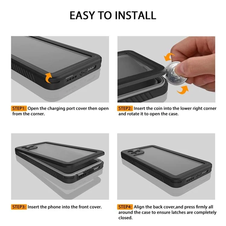 FS Series For iPhone 11 Pro Max Waterproof Phone Case IP68 Underwater 2m Dropproof Clear Cover-Cellmalls