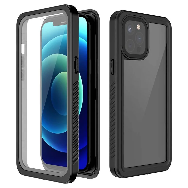 For iPhone 12 Pro FS Series IP68 Waterproof Dustproof Case Clear Full Body Shockproof Phone Cover-Cellmalls