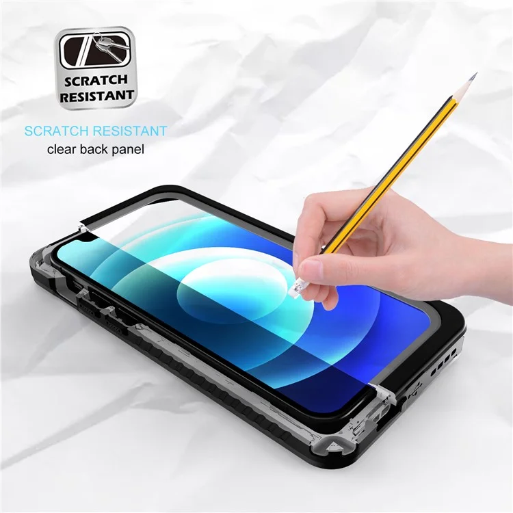 For iPhone 12 Pro FS Series IP68 Waterproof Dustproof Case Clear Full Body Shockproof Phone Cover-Cellmalls