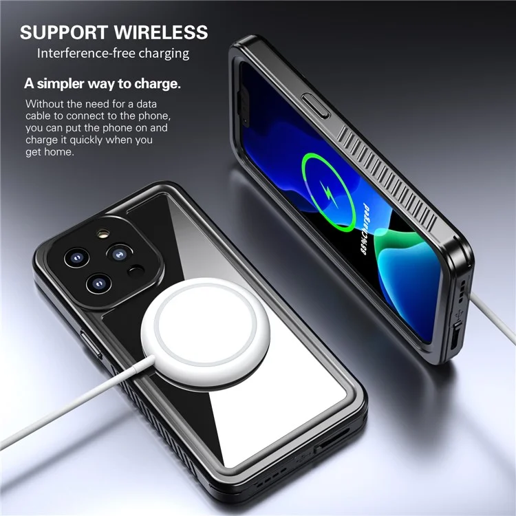 Fs Anti-Drop Series IP68 Light Slim Impact-Resistant Waterproof Clear Phone Case for iPhone 13 Pro 6.1 inch-Cellmalls