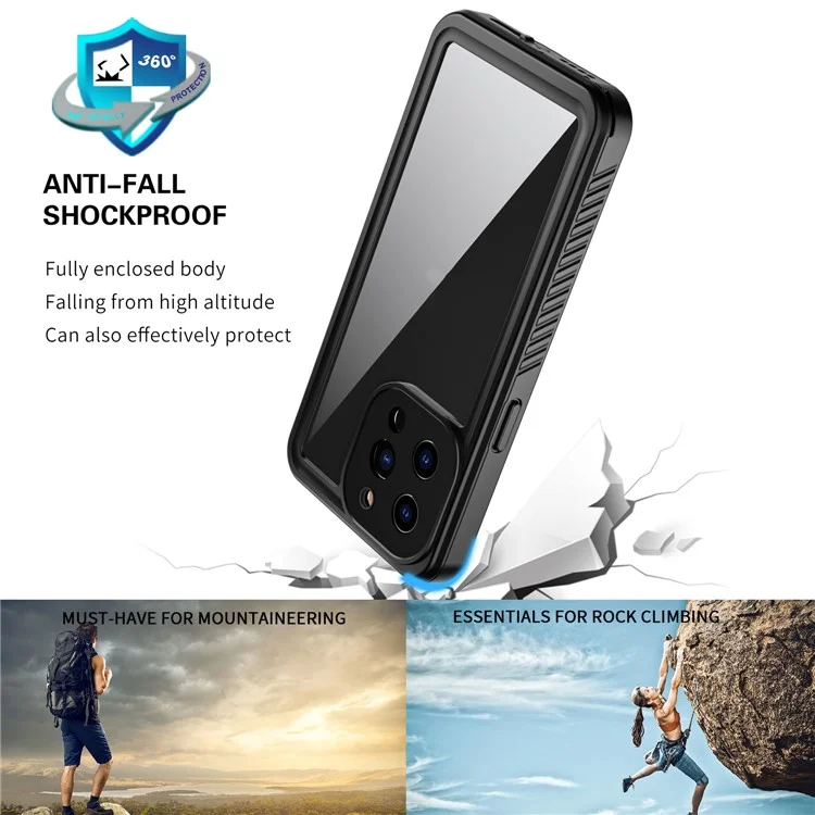 Fs Anti-Drop Series IP68 Light Slim Impact-Resistant Waterproof Clear Phone Case for iPhone 13 Pro 6.1 inch-Cellmalls