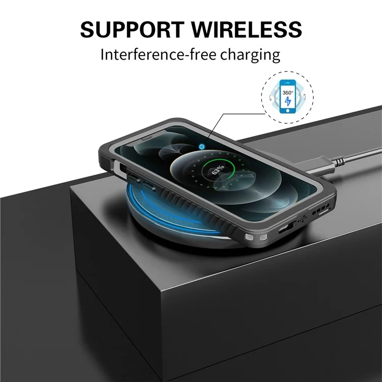 For iPhone 12 Pro FS Series IP68 Waterproof Dustproof Case Clear Full Body Shockproof Phone Cover-Cellmalls