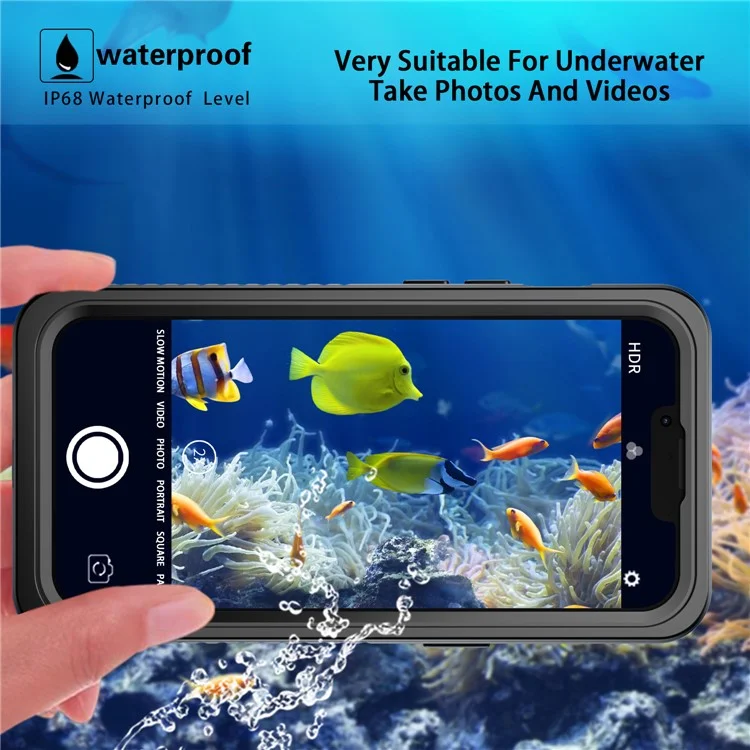 Fs Anti-Drop Series IP68 Light Slim Impact-Resistant Waterproof Clear Phone Case for iPhone 13 Pro 6.1 inch-Cellmalls