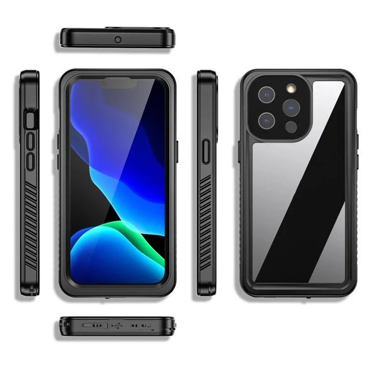 Fs Anti-Drop Series IP68 Light Slim Impact-Resistant Waterproof Clear Phone Case for iPhone 13 Pro 6.1 inch-Cellmalls