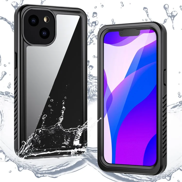Fs Anti-Drop Series IP68 Dustproof Waterproof Clear Phone Case for iPhone 13 6.1 inch-Cellmalls