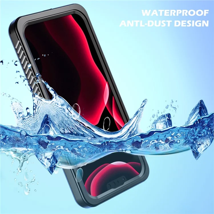 IP68 Waterproof IP6X Anti-dust Transparent Back TPU+PC+PET Hybrid Phone Case for iPhone 13 Pro Max 6.7 inch-Cellmalls