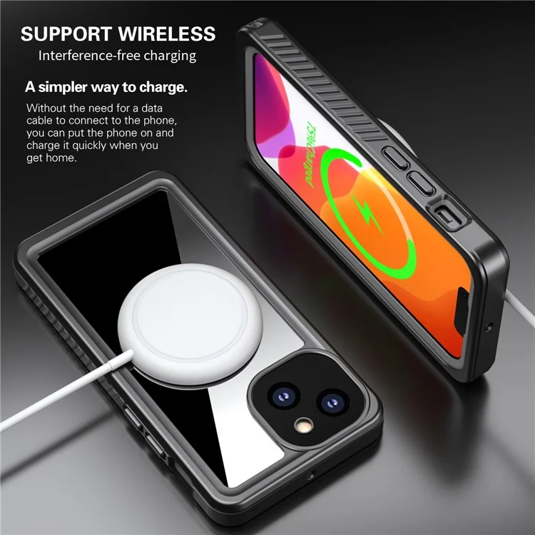 Fs Anti-Drop Series IP68 Lightweight Thin Waterproof Transparent Phone Case for iPhone 13 mini 5.4 inch-Cellmalls