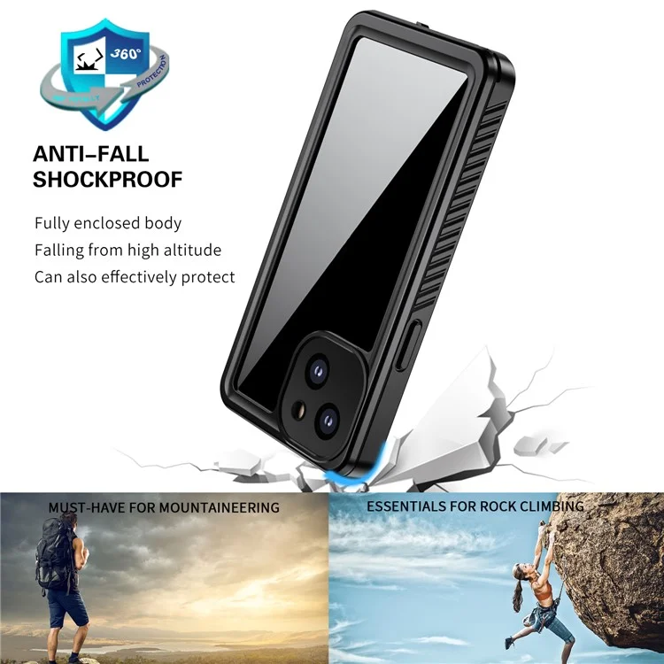 Fs Anti-Drop Series IP68 Lightweight Thin Waterproof Transparent Phone Case for iPhone 13 mini 5.4 inch-Cellmalls