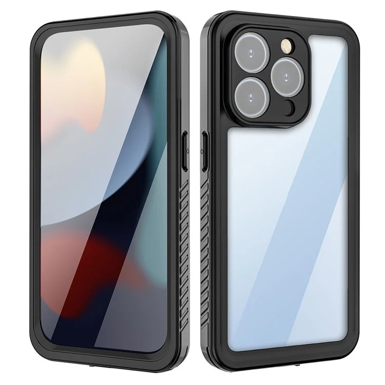 FS Series For iPhone 15 Pro IP68 Waterproof Drop-proof Phone Case Clear Back Diving Swimming Cover-Cellmalls