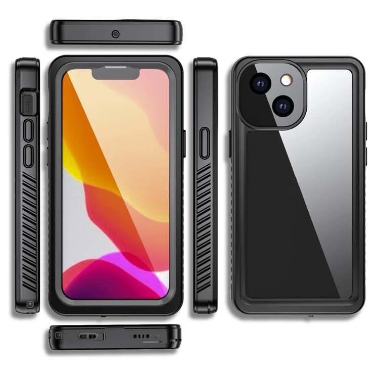 Fs Anti-Drop Series IP68 Lightweight Thin Waterproof Transparent Phone Case for iPhone 13 mini 5.4 inch-Cellmalls