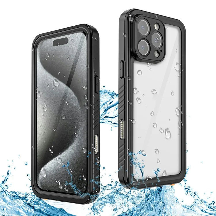 REDPEPPER FS Series For iPhone 16 Pro Phone Case IP68 Waterproof Clear Back Panel Phone Cover-Cellmalls