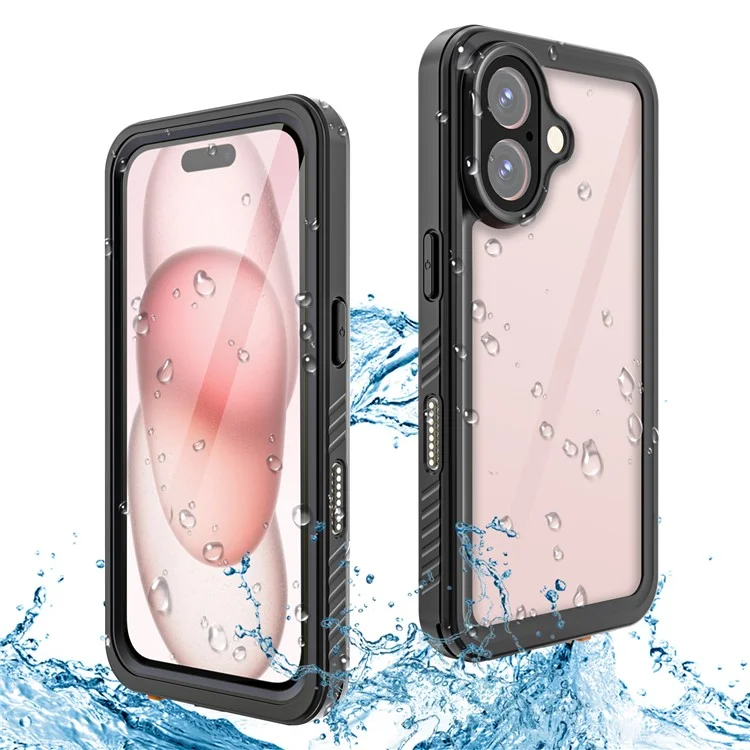 REDPEPPER FS Series For iPhone 16 Cell Phone Case IP68 Waterproof Clear Back Panel Phone Cover-Cellmalls