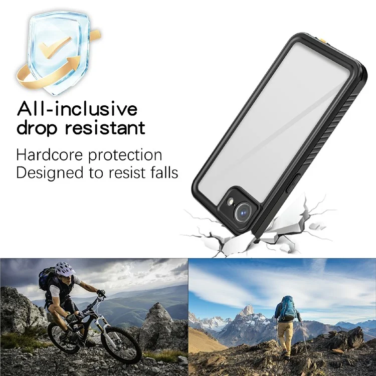 REDPEPPER FS  /  FM Series For iPhone 16e Waterproof Case IP68 Shockproof Phone Cover - Black-Cellmalls