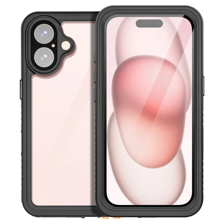 REDPEPPER FS Series For iPhone 16 Cell Phone Case IP68 Waterproof Clear Back Panel Phone Cover-Cellmalls