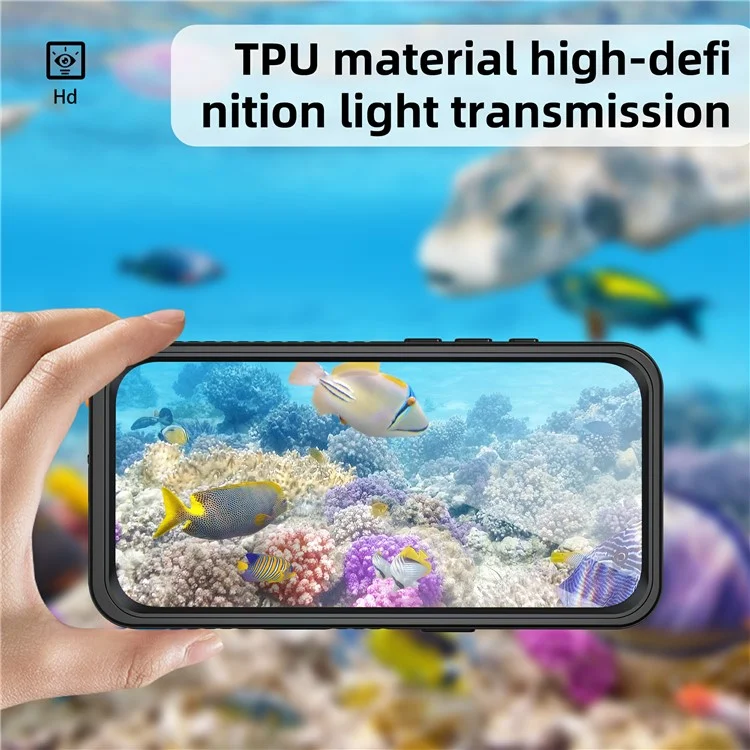 REDPEPPER FS Series For iPhone 16 Pro Max Phone Case IP68 Waterproof Clear Back Panel Phone Cover-Cellmalls