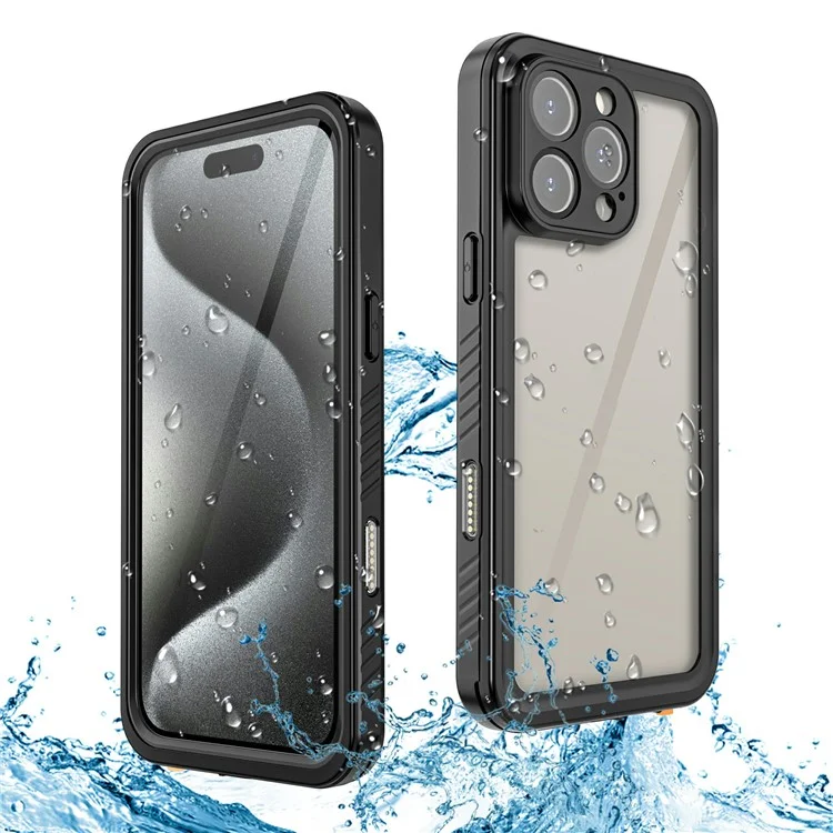 REDPEPPER FS Series For iPhone 16 Pro Max Phone Case IP68 Waterproof Clear Back Panel Phone Cover-Cellmalls
