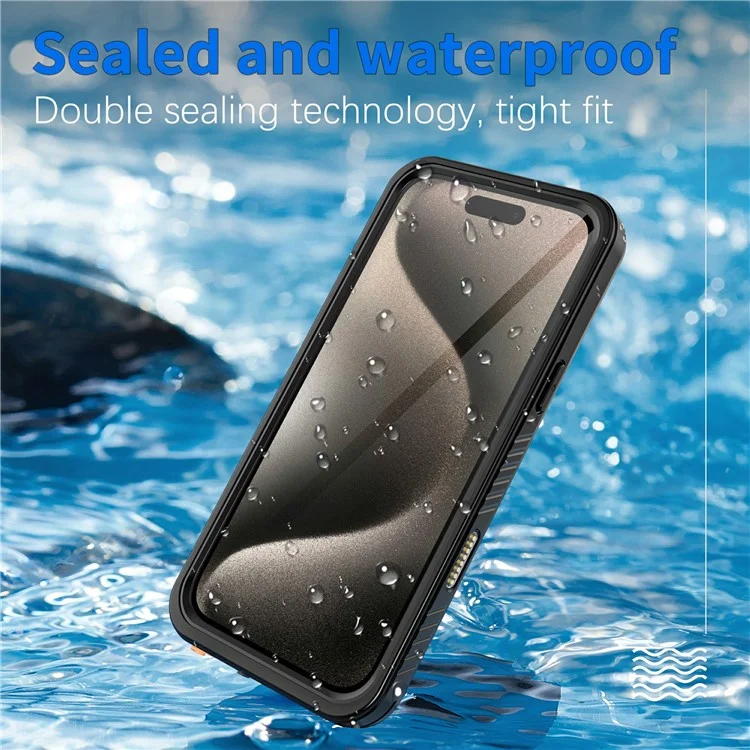 REDPEPPER FS Series For iPhone 16 Pro Max Phone Case IP68 Waterproof Clear Back Panel Phone Cover-Cellmalls