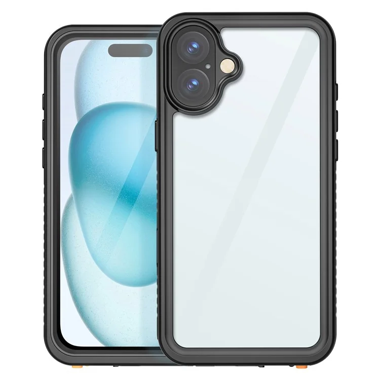 REDPEPPER FS Series For iPhone 16 Plus Phone Case IP68 Waterproof Clear Back Panel Phone Cover-Cellmalls