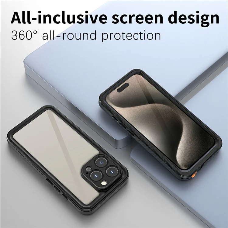 REDPEPPER FS Series For iPhone 16 Pro Max Phone Case IP68 Waterproof Clear Back Panel Phone Cover-Cellmalls