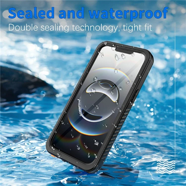 REDPEPPER FS  /  FM Series For iPhone 16e Waterproof Case IP68 Shockproof Phone Cover - Black-Cellmalls