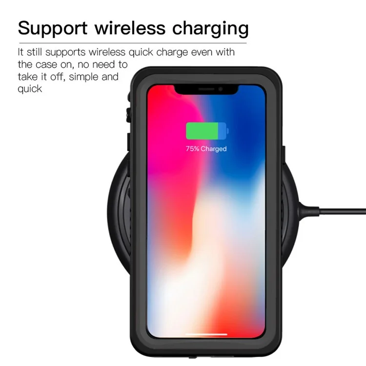 FS Series IP68 Waterproof Case for iPhone X / XS , Full Body Underwater Protective Clear Phone Cover-Cellmalls