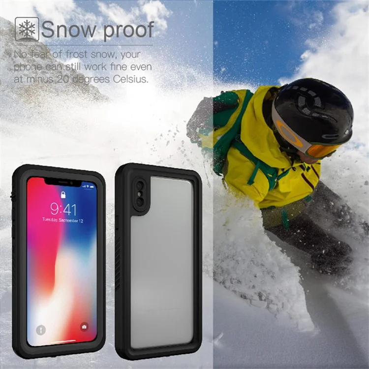 FS Series IP68 Waterproof Case for iPhone X / XS , Full Body Underwater Protective Clear Phone Cover-Cellmalls