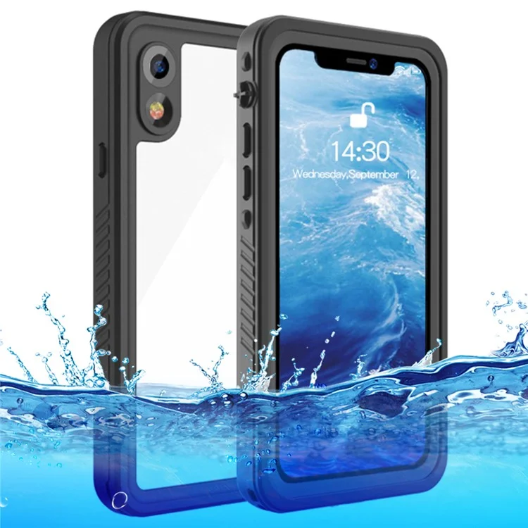 FS Series For iPhone XR Waterproof Phone Case Shockproof Underwater IP68 Clear Cover Case with Screen Protector-Cellmalls
